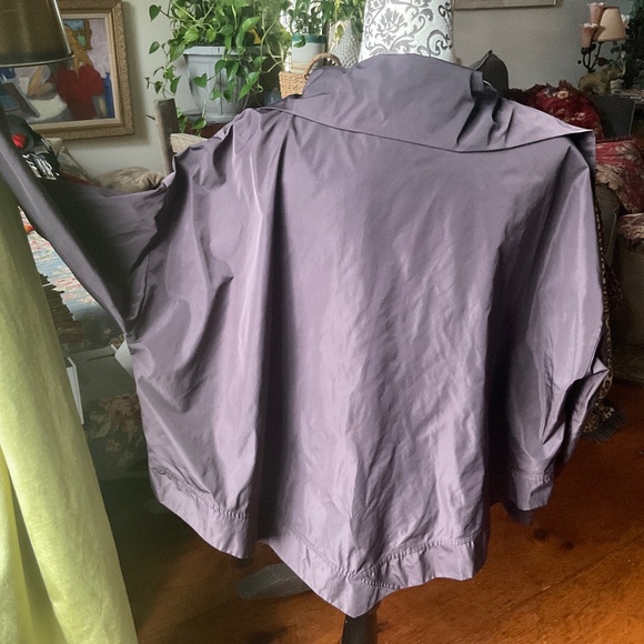 PLANET by Lauren G. Nylon Cropped Asymmetrical Brown Jacket - Picture 5 of 16